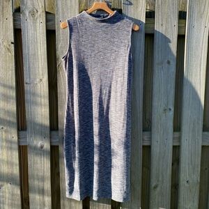 Candalite Ribbed Jersey Mock Turtleneck Body-con Dress
